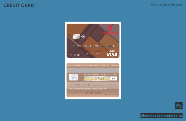 Beispielvorschau der Jamaica Scotiabank Visa Debitkarte